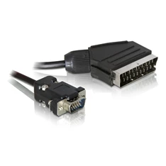 Delock 65028 SCART kimenet - VGA bemenet video 2 m kábel Delock 65028 SCART kimenet - VGA bemenet video 2 m kábel