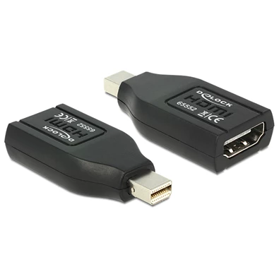 Delock 65552 fekete adapter mini displayport apa > HDMI anya Delock 65552 fekete adapter mini displayport apa > HDMI anya