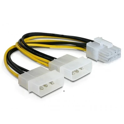 Delock 82397 PCI Expressz 8 pin - 2x 4 pin Molex VGA átalakító tápkábel Delock 82397 PCI Expressz 8 pin - 2x 4 pin Molex VGA átalakító tápkábel