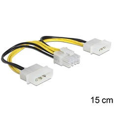 Delock 83410 8 pines EPS > 2 x 4 pines Molex tápkábel Delock 83410 8 pines EPS > 2 x 4 pines Molex tápkábel