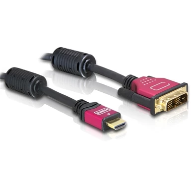 Delock 84342 HDMI-A – DVI-D 1.8m apa/apa átalakító kábel Delock 84342 HDMI-A – DVI-D 1.8m apa/apa átalakító kábel