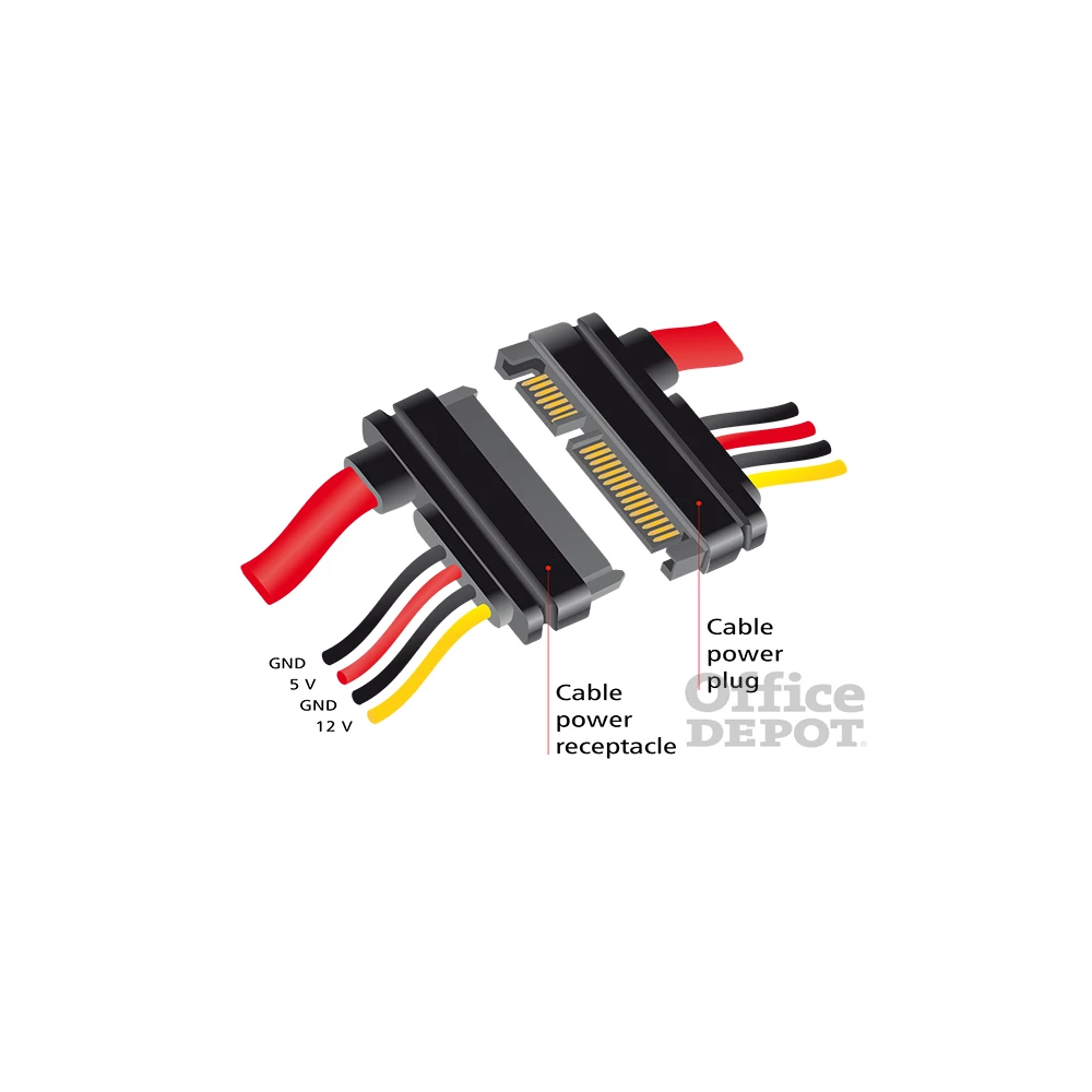 Delock 84361 SATA 50cm hosszabbító kábel