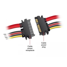 Delock 84362 20cm SATA hosszabbító kábel Delock 84362 20cm SATA hosszabbító kábel