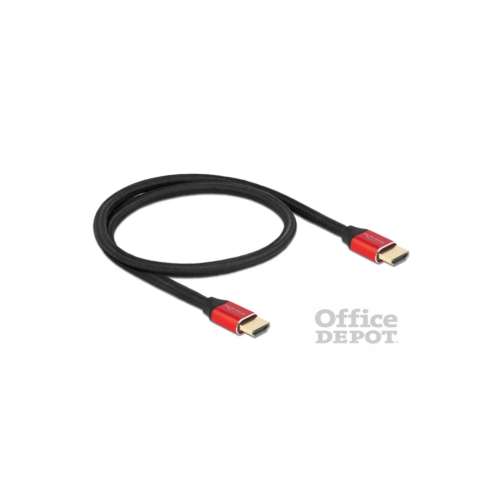 Delock 85772 50cm Ultra nagy sebességű HDMI 48Gbps 8K 60Hz piros kábel