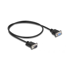 Delock 86886 0,5m RS-232 apa-anya null modem soros kábel Delock 86886 0,5m RS-232 apa-anya null modem soros kábel