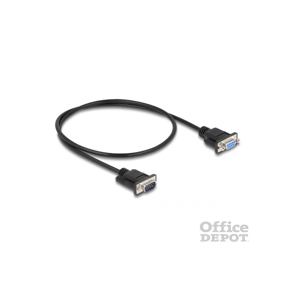 Delock 86886 0,5m RS-232 apa-anya null modem soros kábel