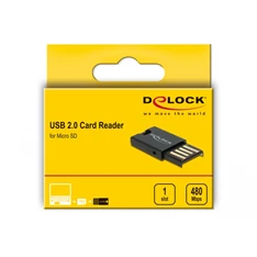 Delock 91603 Micro SD memóriakártyákhoz USB 2.0 kártyaolvasó Delock 91603 Micro SD memóriakártyákhoz USB 2.0 kártyaolvasó