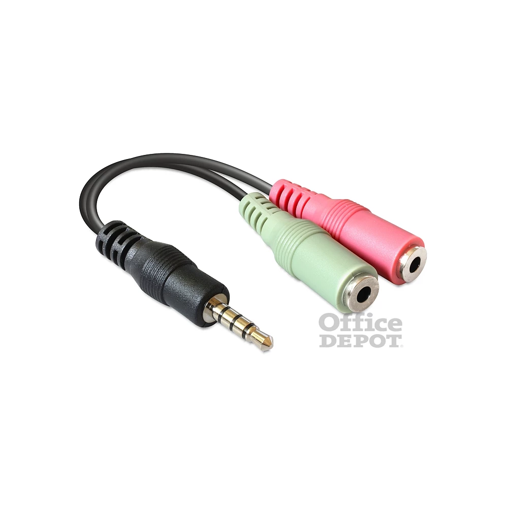 Delock 65344 sztereó jack apa 3.5 mm > 2 x Stereo jack anya adapter, 3.5 mm