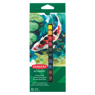 Derwent 12ml 12db akrilfesték készlet Derwent 12ml 12db akrilfesték készlet