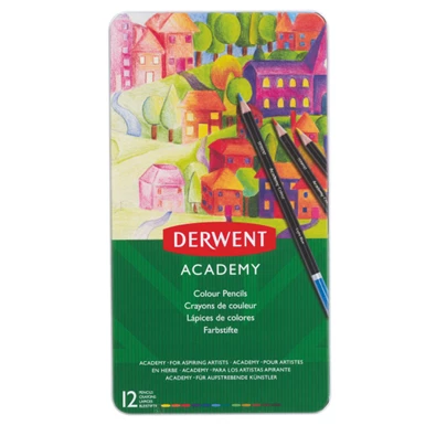 Derwent Academy 12 db-os fémdobozos színesceruza készlet Derwent Academy 12 db-os fémdobozos színesceruza készlet
