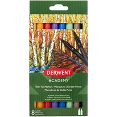 Derwent Academy 8 db-os kétoldalas akvarel filckészlet