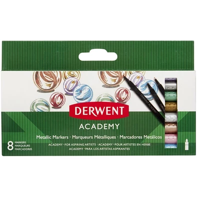 Derwent Academy 8db-os metál színű filckészlet Derwent Academy 8db-os metál színű filckészlet