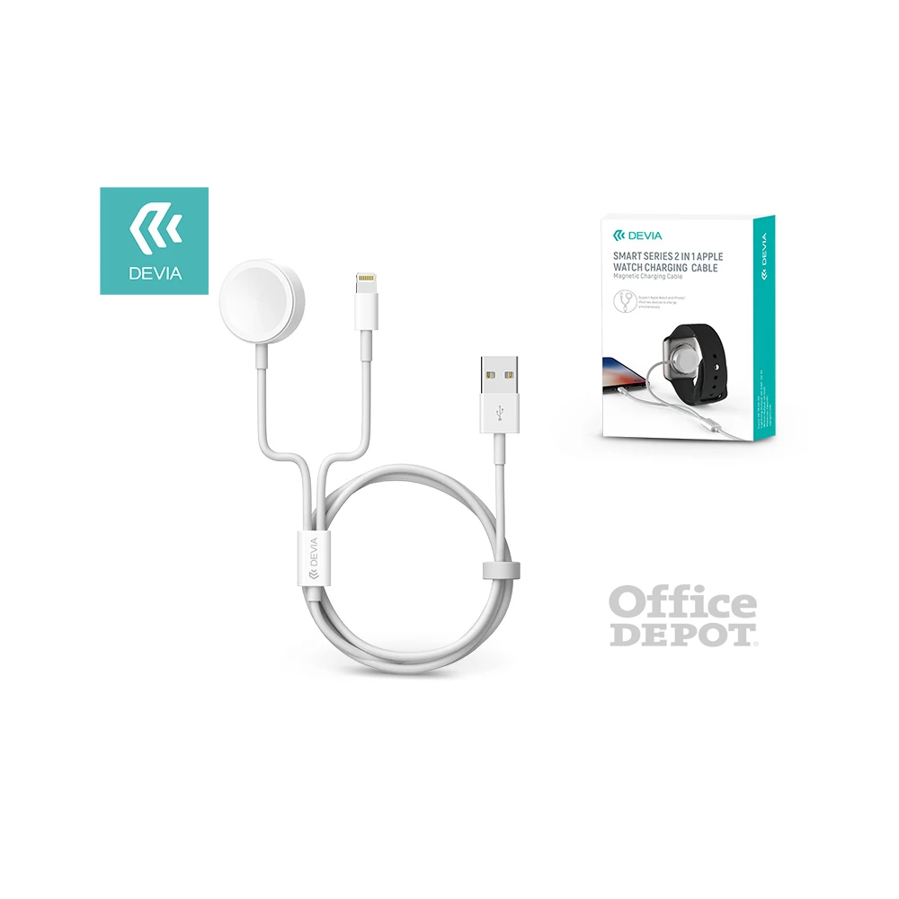 Devia ST326844 Devia Smart 2in1 1,2m iWatch/iPhone fehér kábel