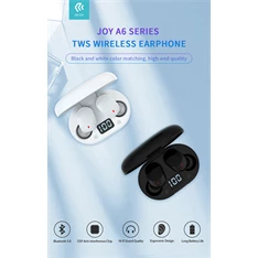 Devia ST351020 Bluetooth v5.0 Joy A6 Series TWS with Charging Case - fekete sztereó headset Devia ST351020 Bluetooth v5.0 Joy A6 Series TWS with Charging Case - fekete sztereó headset