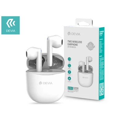 Devia ST351075 Joy A10 Bluetooth True Wireless fehér fülhallgató Devia ST351075 Joy A10 Bluetooth True Wireless fehér fülhallgató