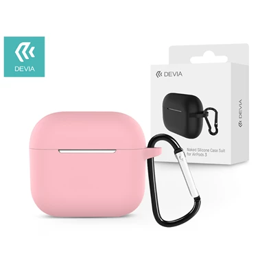 Devia ST351105 Naked Silicone Case for AirPods3 - pink szilikon tok AirPods3 fülhallgatóhoz Devia ST351105 Naked Silicone Case for AirPods3 - pink szilikon tok AirPods3 fülhallgatóhoz