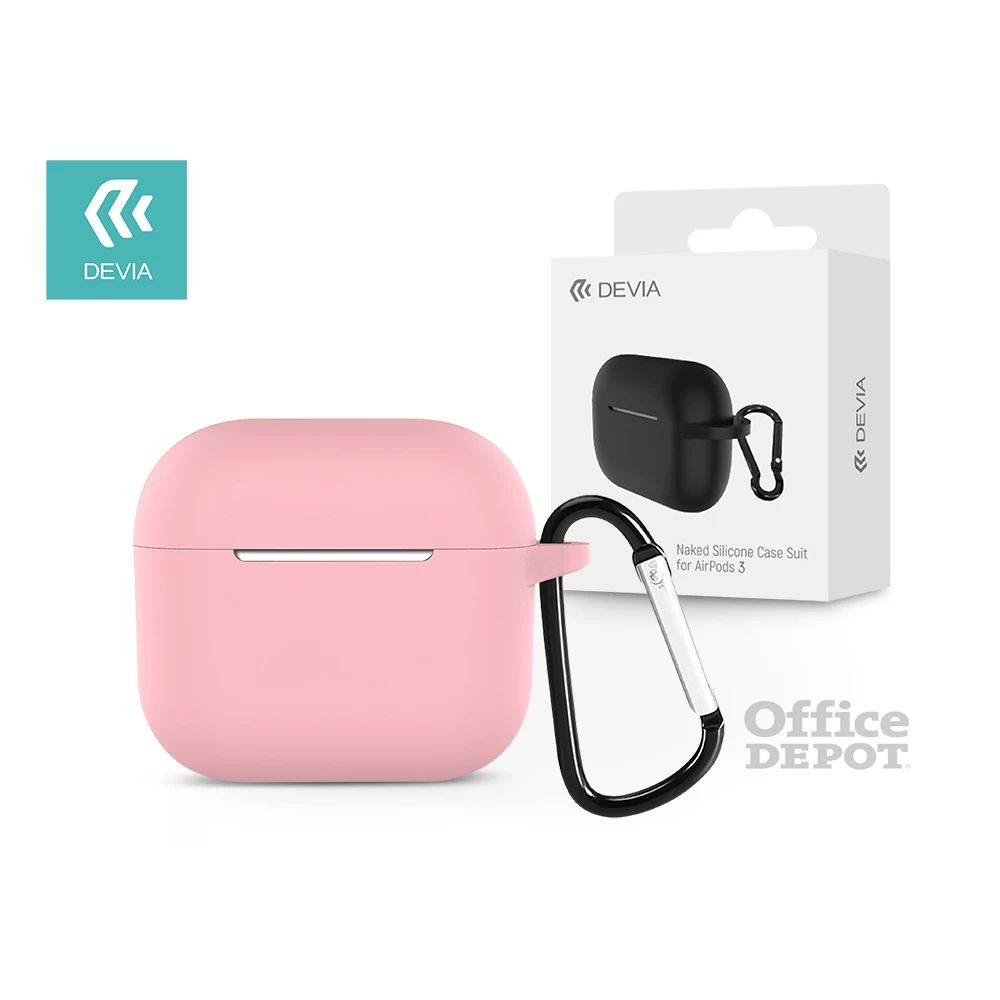 Devia ST351105 Naked Silicone Case for AirPods3 - pink szilikon tok AirPods3 fülhallgatóhoz