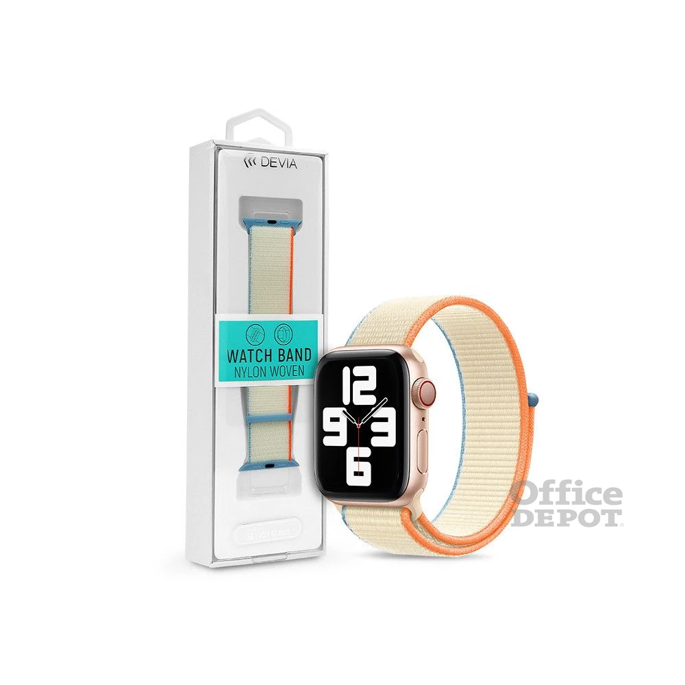 Devia ST364648 Apple Watch 42/44/45/49mm fehér szövet sport szíj