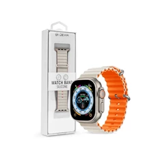 Devia ST381621 Apple Watch 38/40/41mm fehér/narancs szilikon sport szíj Devia ST381621 Apple Watch 38/40/41mm fehér/narancs szilikon sport szíj