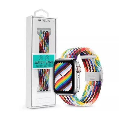 Devia ST381690 Apple Watch 38/40/41 mm szivárványszínű fonott sport óraszíj Devia ST381690 Apple Watch 38/40/41 mm szivárványszínű fonott sport óraszíj