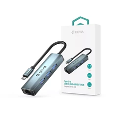 Devia ST387982 Leopard Series 5 V3 Type-C/USB 3.1/RJ45/3xUSB 3.0 HUB Devia ST387982 Leopard Series 5 V3 Type-C/USB 3.1/RJ45/3xUSB 3.0 HUB