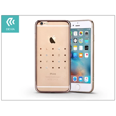 Devia ST976187 Apple iPhone 6 Plus/6S Plus hátlap kristály díszitéssel - Devia Crystal Love - champagne arany Devia ST976187 Apple iPhone 6 Plus/6S Plus hátlap kristály díszitéssel - Devia Crystal Love - champagne arany