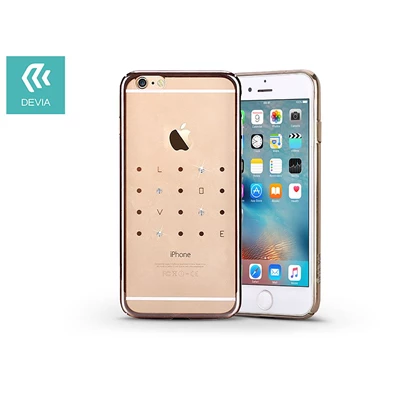 Devia ST976187 Apple iPhone 6 Plus/6S Plus hátlap kristály díszitéssel - Devia Crystal Love - champagne arany Devia ST976187 Apple iPhone 6 Plus/6S Plus hátlap kristály díszitéssel - Devia Crystal Love - champagne arany