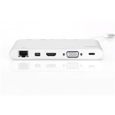 Digitus DA-70861 USB-C 11 portos univerzális notebook dokkoló állomás Digitus DA-70861 USB-C 11 portos univerzális notebook dokkoló állomás