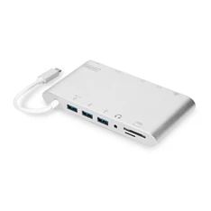 Digitus DA-70861 USB-C 11 portos univerzális notebook dokkoló állomás Digitus DA-70861 USB-C 11 portos univerzális notebook dokkoló állomás