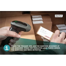 Digitus DA-81003 BT/RJ45/USB 1D/2D kézi vonalkódolvasó USB kit állvánnyal Digitus DA-81003 BT/RJ45/USB 1D/2D kézi vonalkódolvasó USB kit állvánnyal