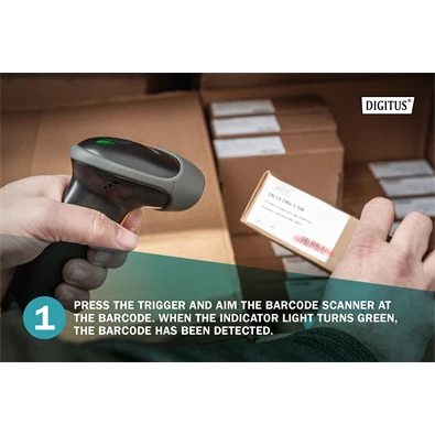 Digitus DA-81003 BT/RJ45/USB 1D/2D kézi vonalkódolvasó USB kit állvánnyal Digitus DA-81003 BT/RJ45/USB 1D/2D kézi vonalkódolvasó USB kit állvánnyal