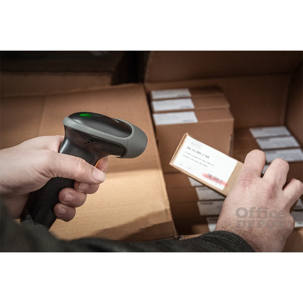 Digitus DA-81003 BT/RJ45/USB 1D/2D kézi vonalkódolvasó USB kit állvánnyal