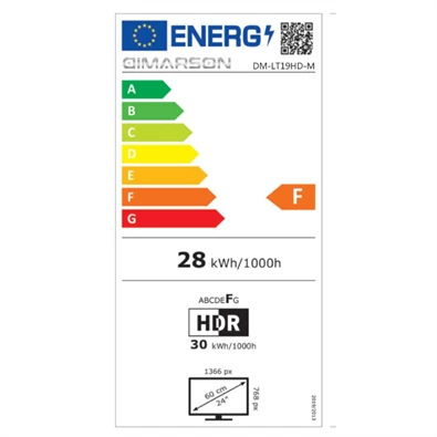 Dimarson 19" DM-LT19HD-M HD LCD HDMI TV-monitor (Újracsomagolt) Dimarson 19" DM-LT19HD-M HD LCD HDMI TV-monitor (Újracsomagolt)