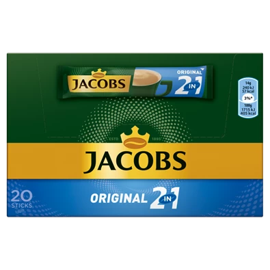 Douwe Egberts Jacobs 2in1 20x12,4g instant kávékeverék csomag Douwe Egberts Jacobs 2in1 20x12,4g instant kávékeverék csomag