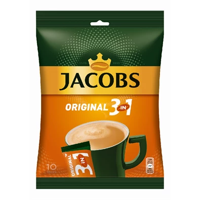 Douwe Egberts Jacobs 3in1 10x15,2g instant kávékeverék csomag Douwe Egberts Jacobs 3in1 10x15,2g instant kávékeverék csomag