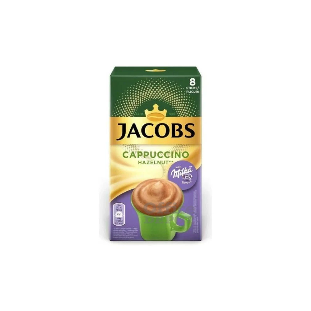 Douwe Egberts Jacobs Cappuccino Milka-Mogyorós 8x16,5g instant kávékeverék csomag