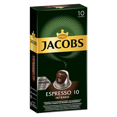 Douwe Egberts Jacobs Espresso Intenso Nespresso kompatibilis 10 db kávékapszula Douwe Egberts Jacobs Espresso Intenso Nespresso kompatibilis 10 db kávékapszula