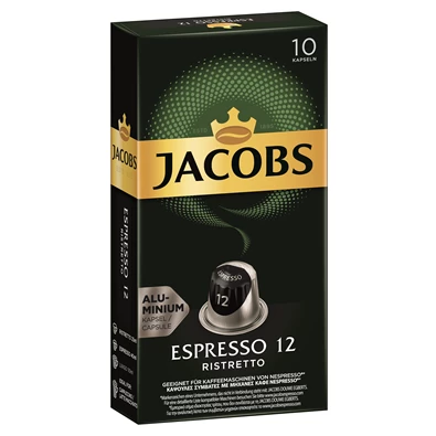 Douwe Egberts Jacobs Espresso Ristretto Nespresso kompatibilis 10 db kávékapszula Douwe Egberts Jacobs Espresso Ristretto Nespresso kompatibilis 10 db kávékapszula