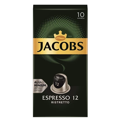 Douwe Egberts Jacobs Espresso Ristretto Nespresso kompatibilis 10 db kávékapszula Douwe Egberts Jacobs Espresso Ristretto Nespresso kompatibilis 10 db kávékapszula