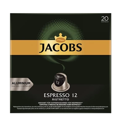 Douwe Egberts Jacobs Espresso Ristretto Nespresso kompatibilis 20 db kávékapszula Douwe Egberts Jacobs Espresso Ristretto Nespresso kompatibilis 20 db kávékapszula