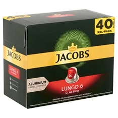 Douwe Egberts Jacobs Lungo 6 Classico Nespresso kompatibilis 40 db kávékapszula Douwe Egberts Jacobs Lungo 6 Classico Nespresso kompatibilis 40 db kávékapszula