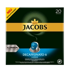 Douwe Egberts Jacobs Lungo 6 Decaffeinato koffeinmentes 20db kávékapszula Douwe Egberts Jacobs Lungo 6 Decaffeinato koffeinmentes 20db kávékapszula