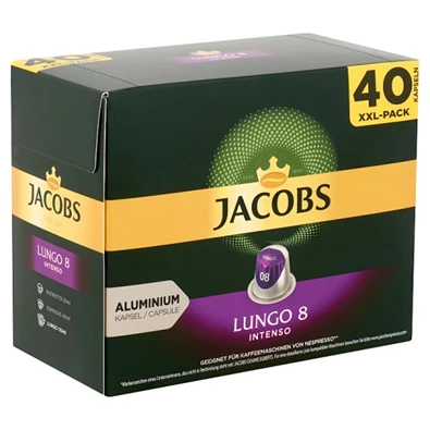 Douwe Egberts Jacobs Lungo 8 Intenso Nespresso kompatibilis 40 db kávékapszula Douwe Egberts Jacobs Lungo 8 Intenso Nespresso kompatibilis 40 db kávékapszula