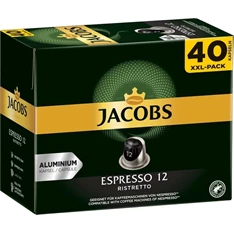 Douwe Egberts Jacobs Ristretto 12 Nespresso kompatibilis 40db kávékapszula Douwe Egberts Jacobs Ristretto 12 Nespresso kompatibilis 40db kávékapszula