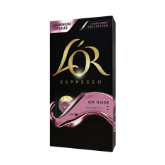 Douwe Egberts L`OR Sublimes Or Rose Nespresso kompatibilis 10 db kávékapszula Douwe Egberts L`OR Sublimes Or Rose Nespresso kompatibilis 10 db kávékapszula