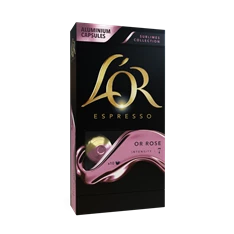 Douwe Egberts L`OR Sublimes Or Rose Nespresso kompatibilis 10 db kávékapszula Douwe Egberts L`OR Sublimes Or Rose Nespresso kompatibilis 10 db kávékapszula