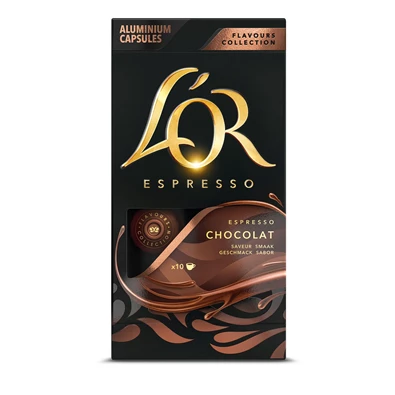 Douwe Egberts L`OR csokoládé Nespresso kompatibilis 10db kávékapszula Douwe Egberts L`OR csokoládé Nespresso kompatibilis 10db kávékapszula