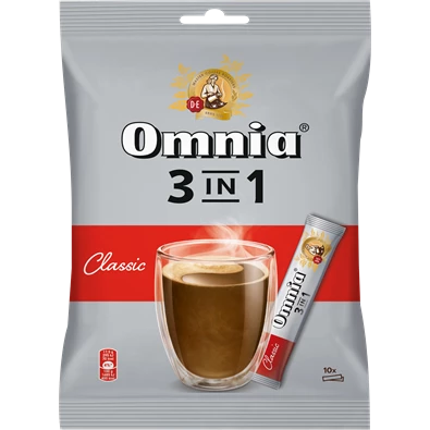 Douwe Egberts Omnia Classic 3in1 10x17,5g instant kávékeverék csomag Douwe Egberts Omnia Classic 3in1 10x17,5g instant kávékeverék csomag