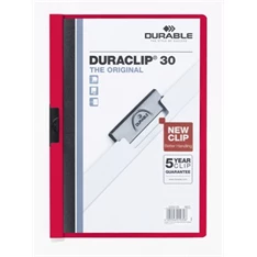 Durable Duraclip A4 30lapos piros clip-mappa