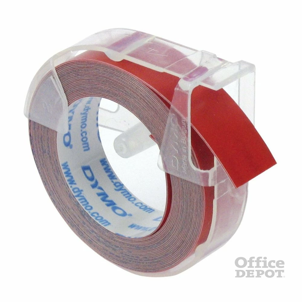 Dymo 3D 9mmx3m piros műanyag szalag
